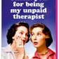 Unpaid Therapist Card - Dean Morris