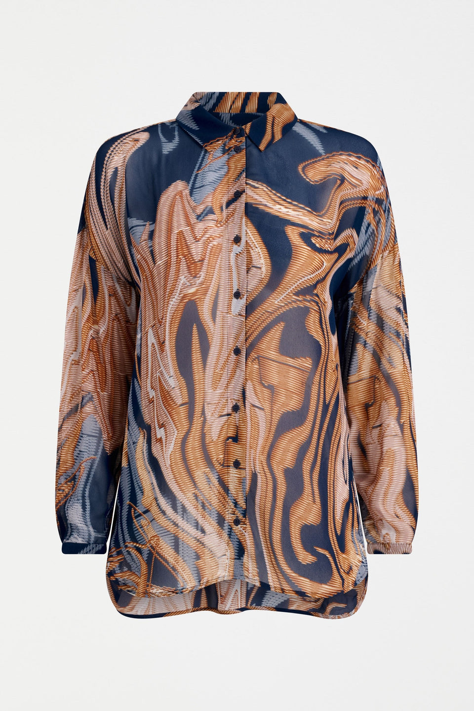 Eir Sheer Shirt Brandr Print