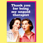 Unpaid Therapist Card - Dean Morris