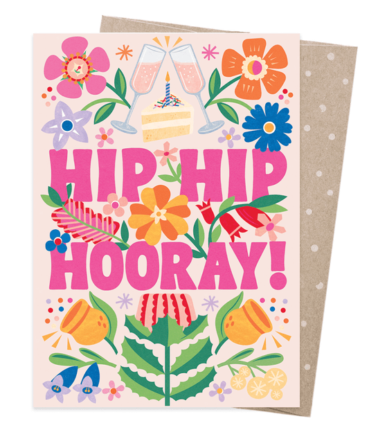 Hip Hip Hooray Greeting Card - Earth Greetings