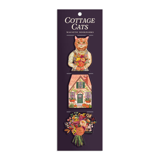 Cottage Cats Magnetic Bookmarks