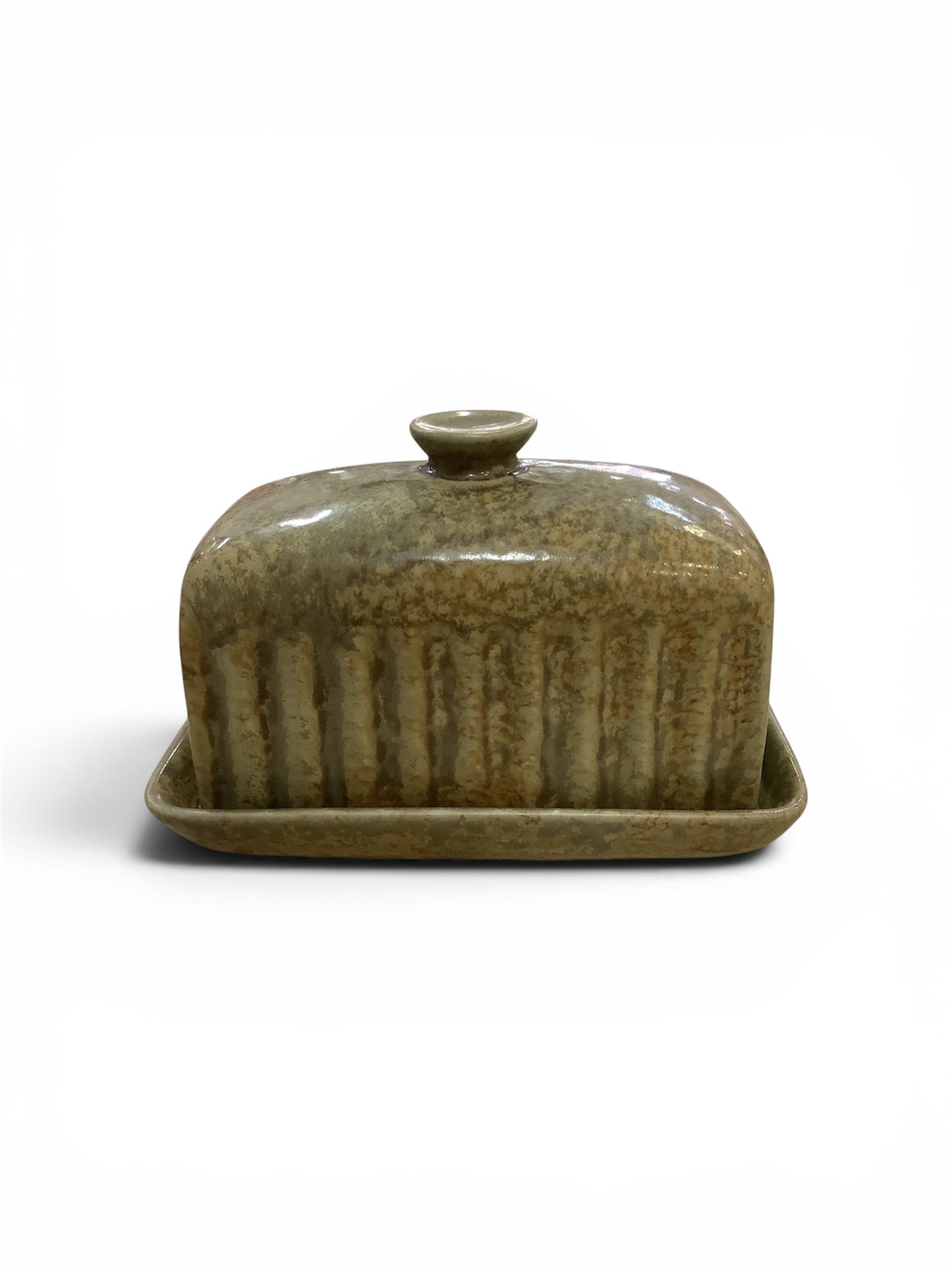 Studio Ceramic Butter Dish Olive