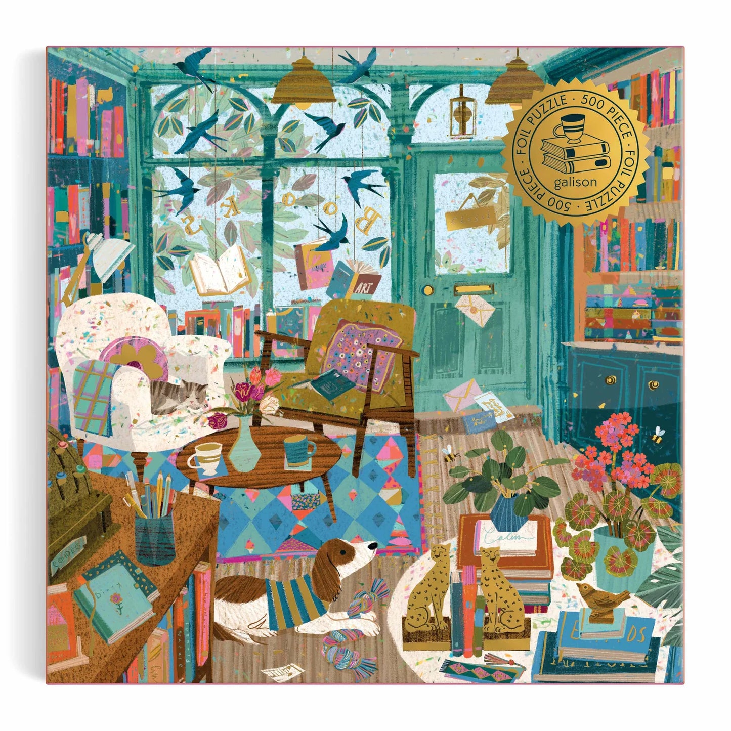 Bookshop Afternoon Foil Puzzle - 500pc