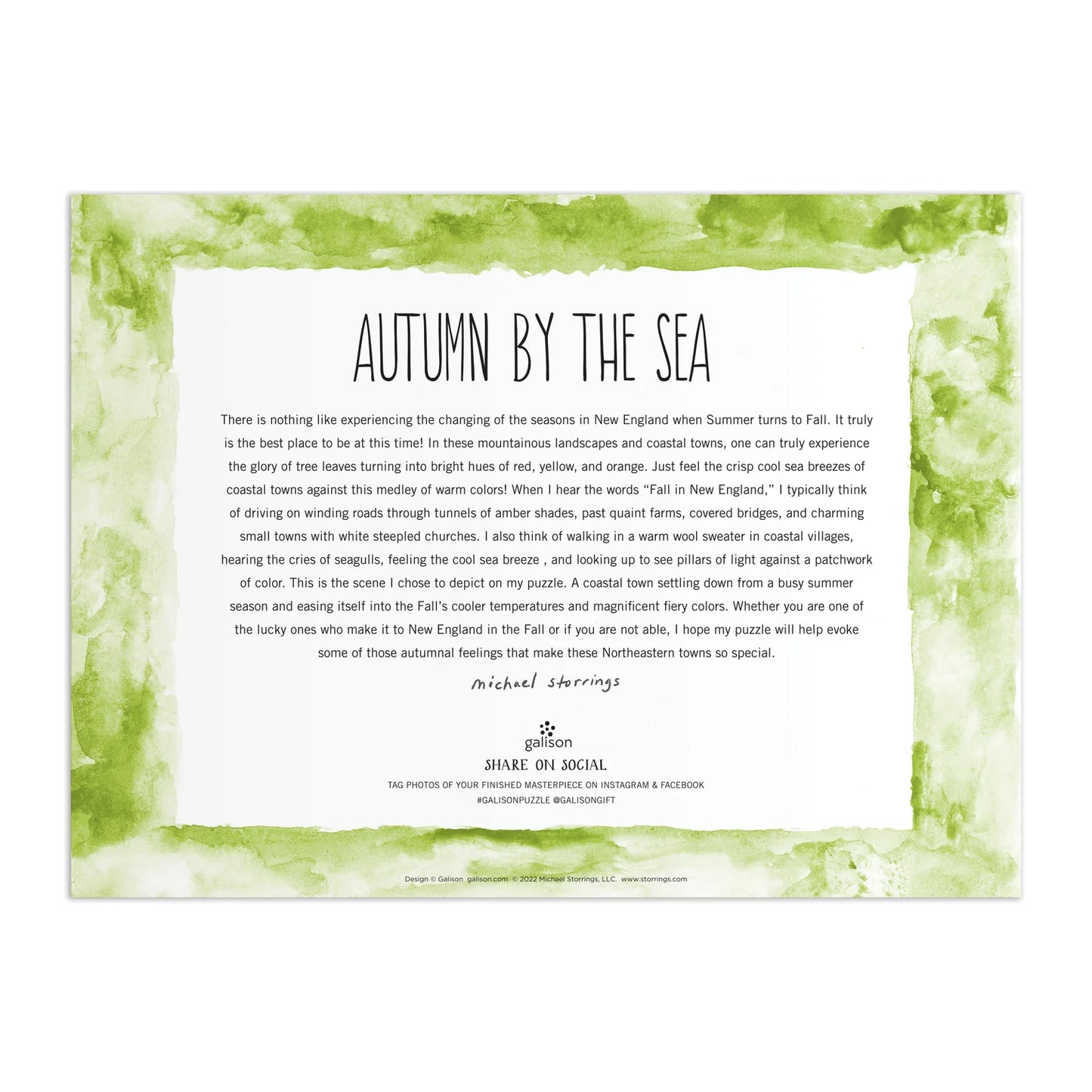 Autumn By the Sea Puzzle - 1000pc