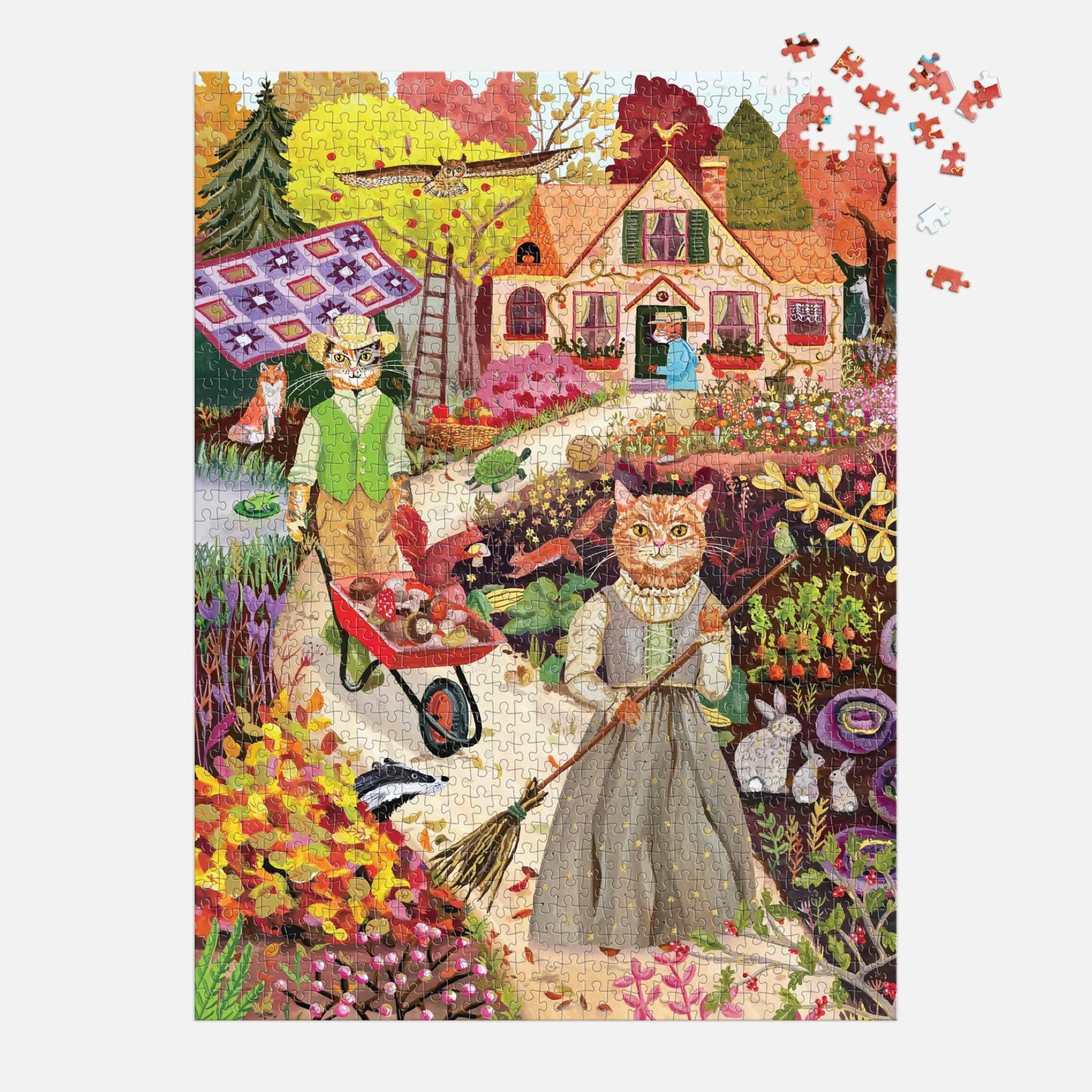 Cottage Cats Foil Puzzle - 1000pc