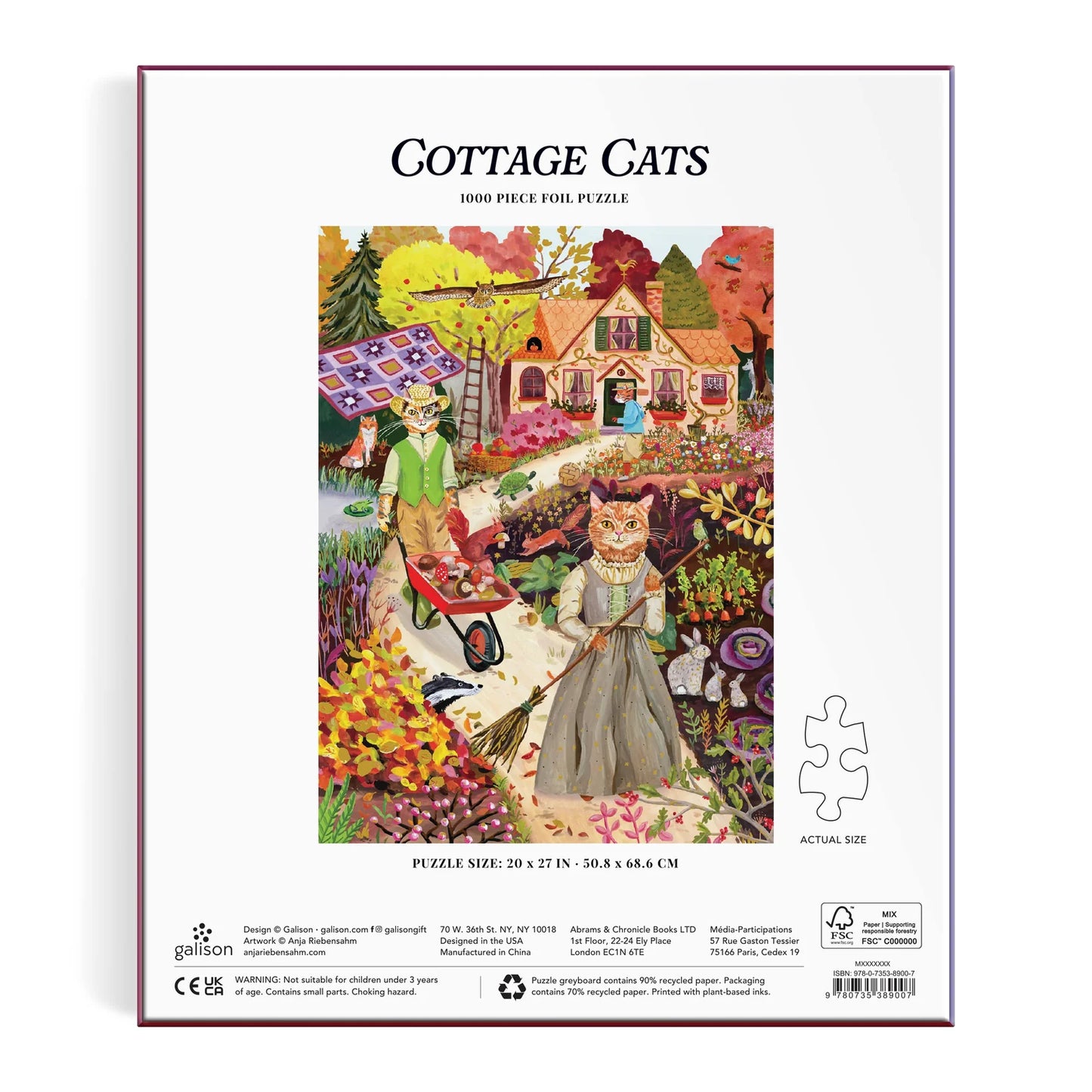Cottage Cats Foil Puzzle - 1000pc