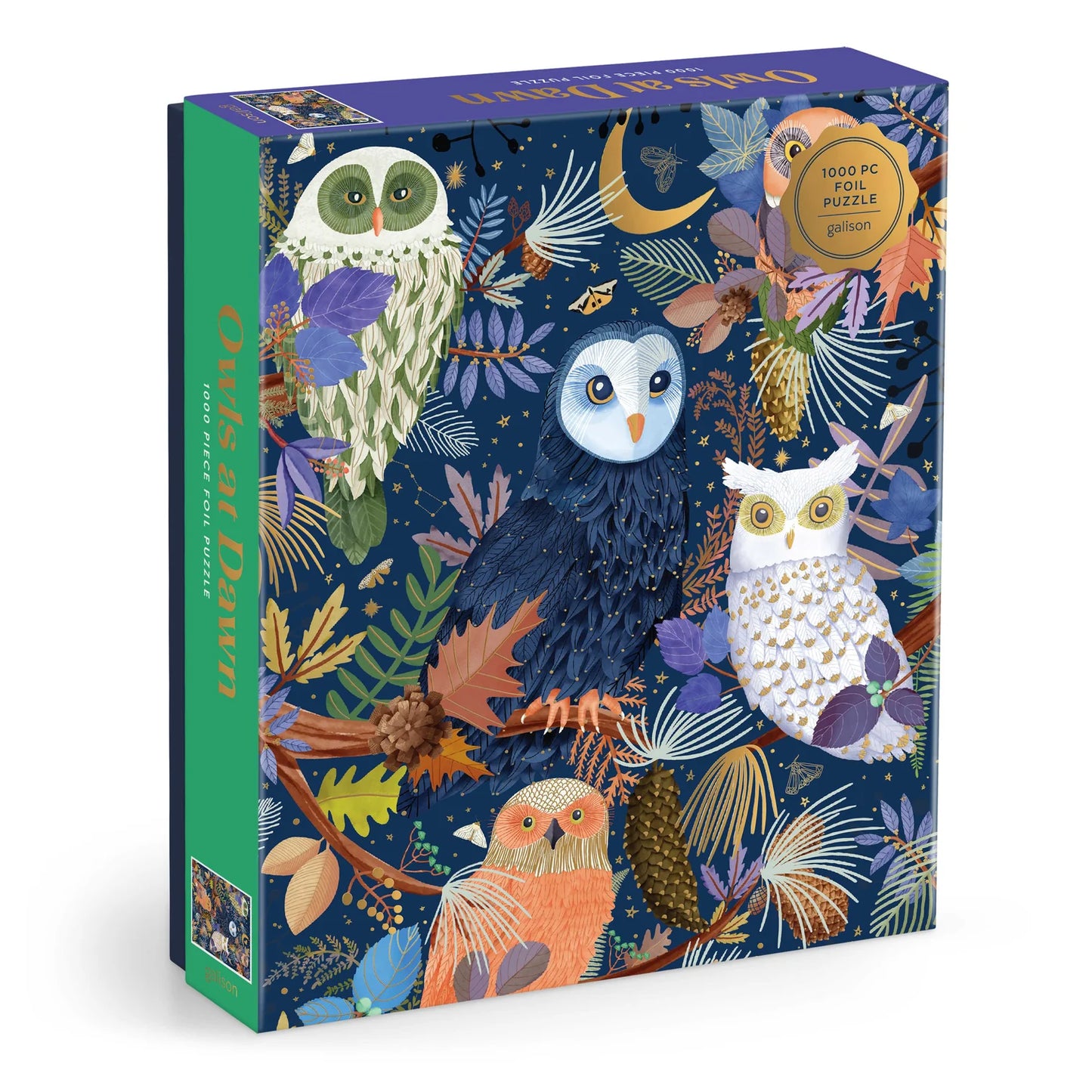 Owls at Dawn Foil Puzzle - 1000pc
