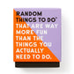 Random Things To Do
