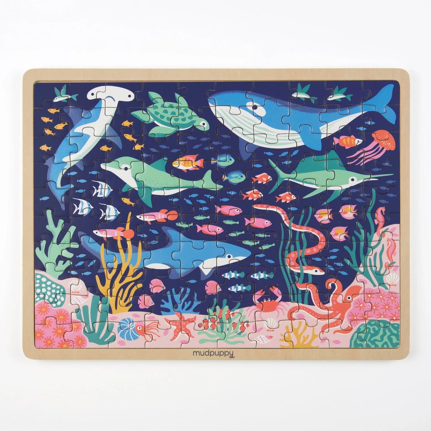 Ocean Life Wood Puzzle + Display - 100pc