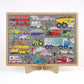 On the Move Wood Puzzle + Display-100pc