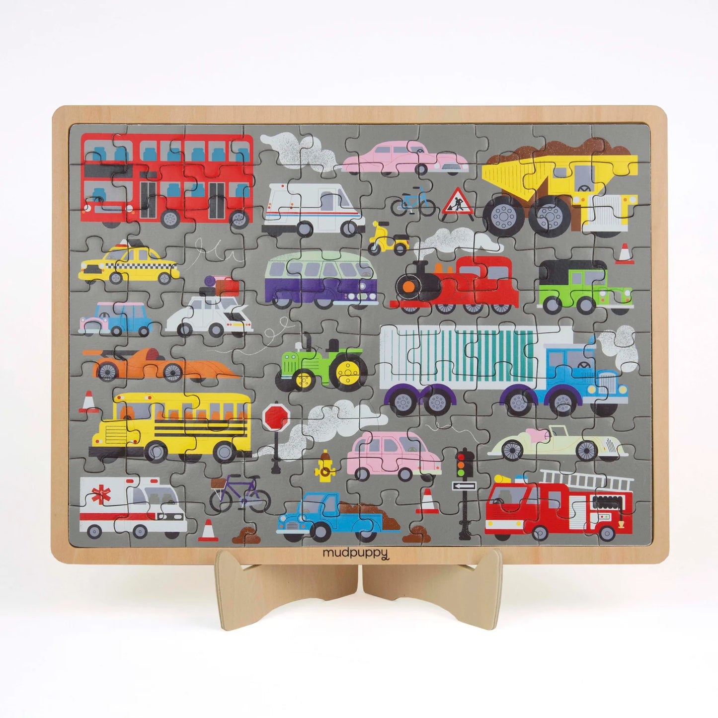 On the Move Wood Puzzle + Display-100pc