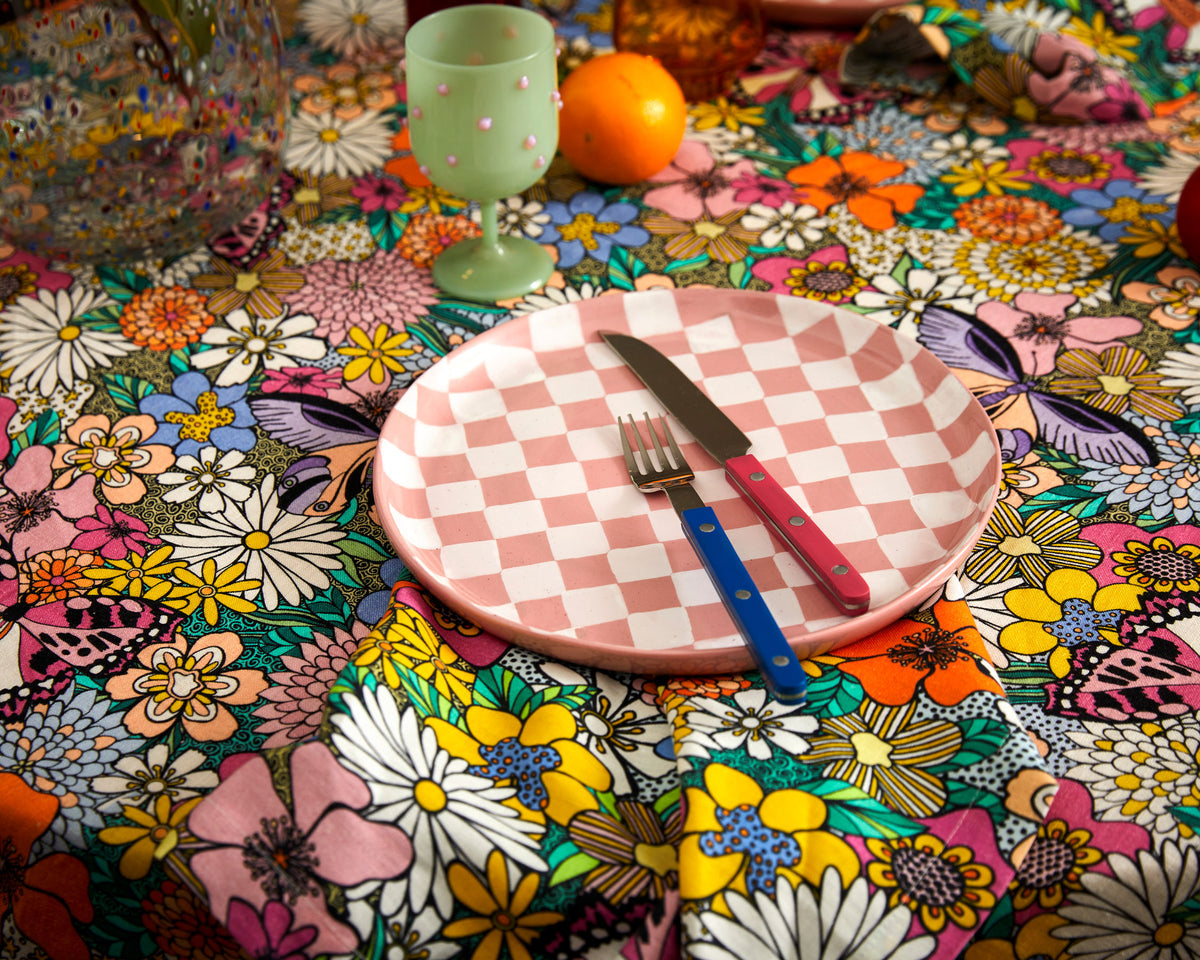 Bliss Floral Round Linen Tablecloth - Kip&Co