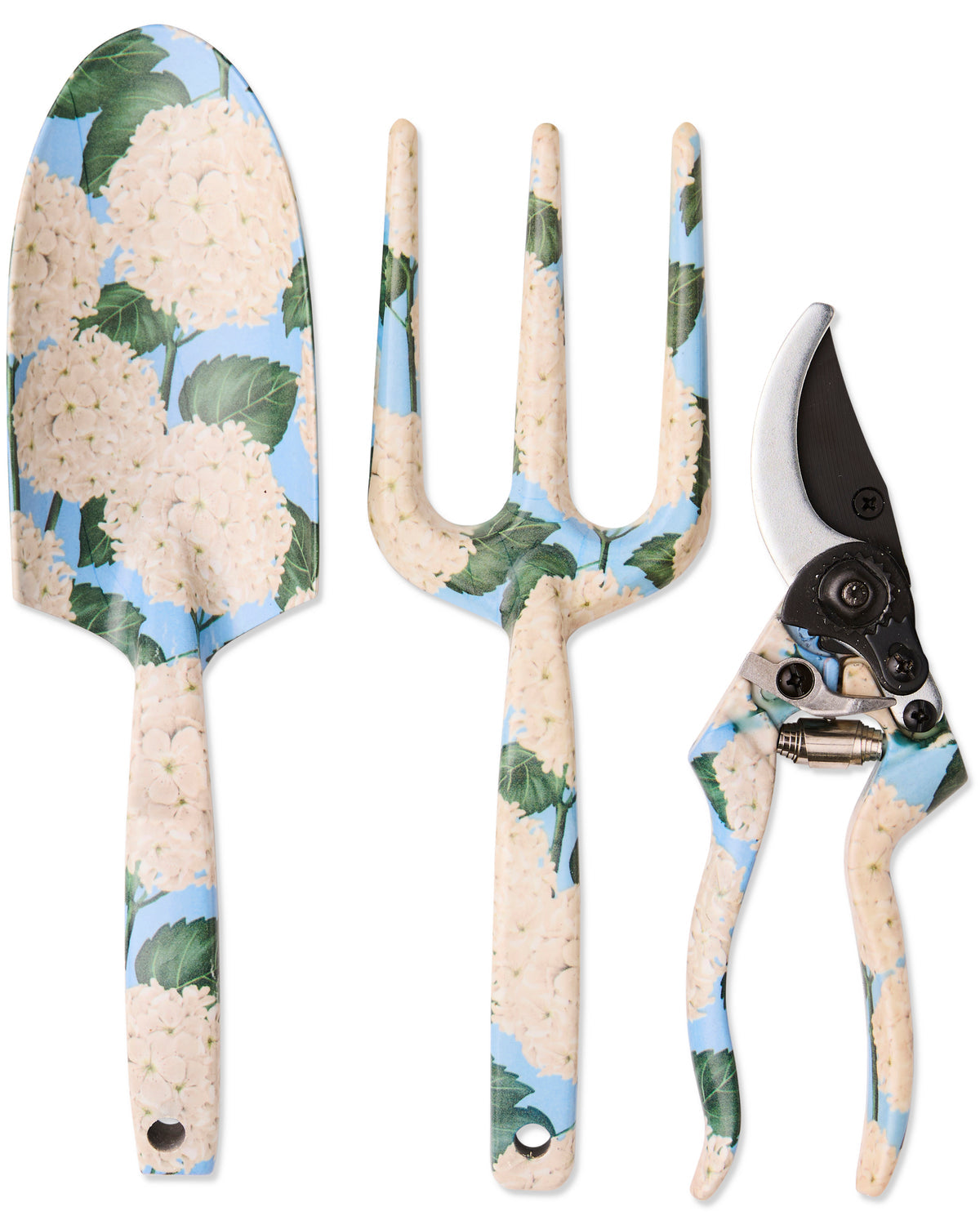Hydrangea Blue Garden Tools And Gloves Set