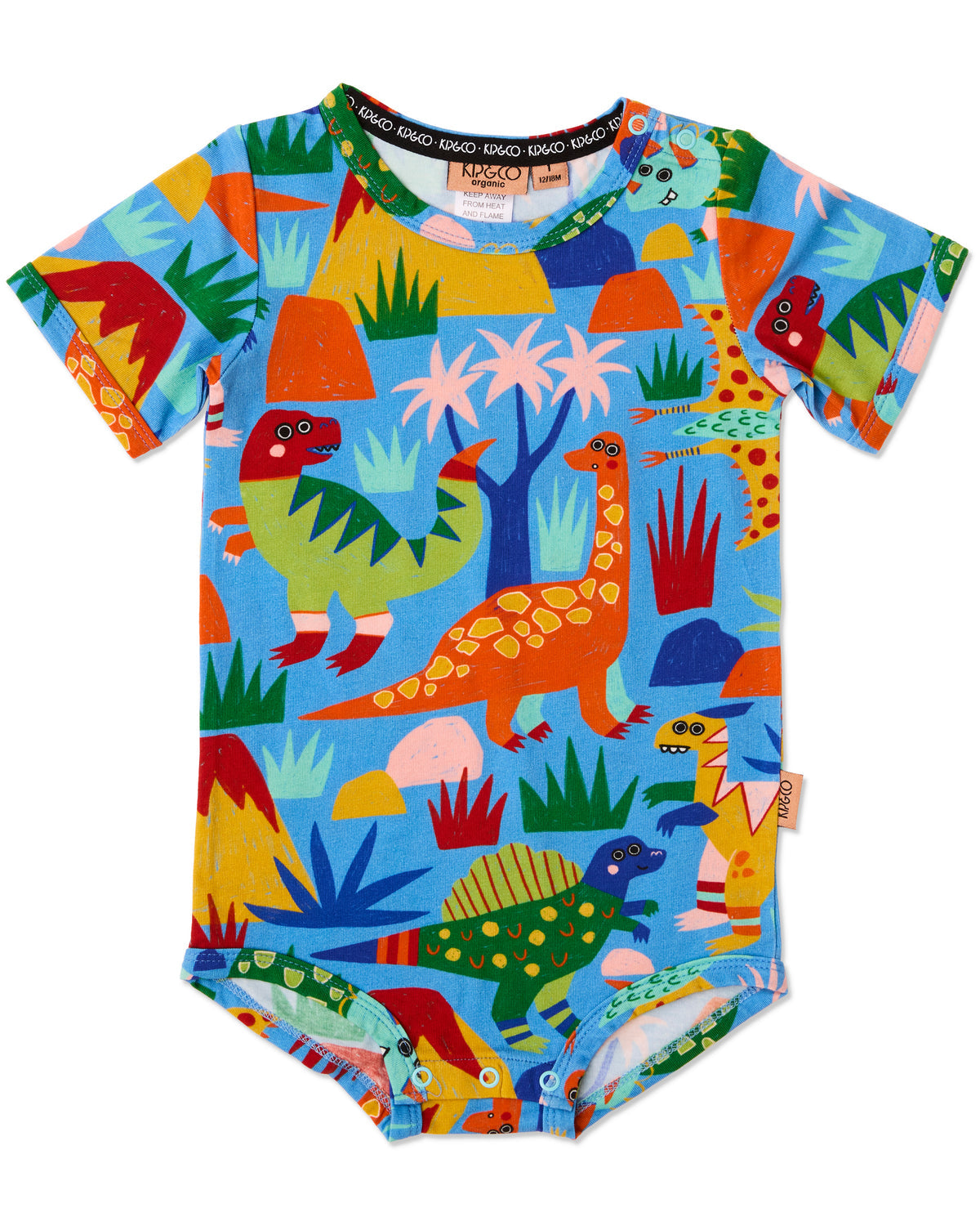 Dinosaur Roar Organic Short Sleeve Romper