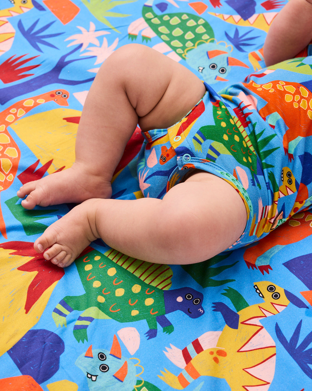 Dinosaur Roar Organic Short Sleeve Romper