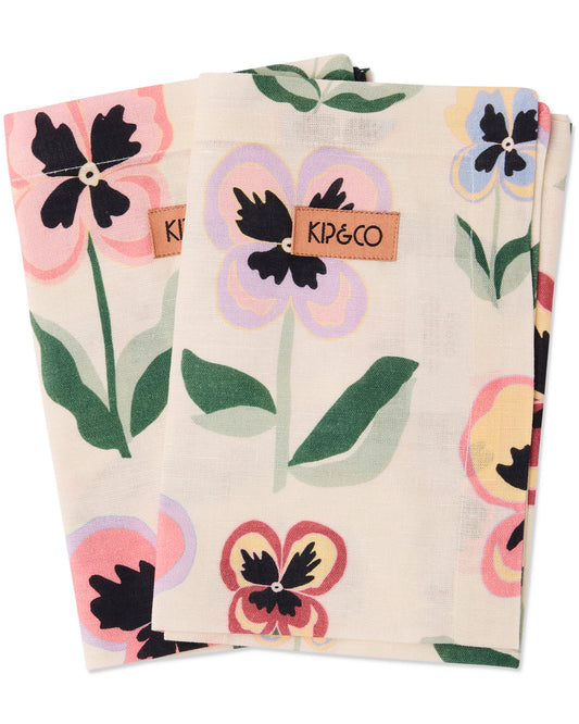 Pretty Pansy Napkin 4P Set