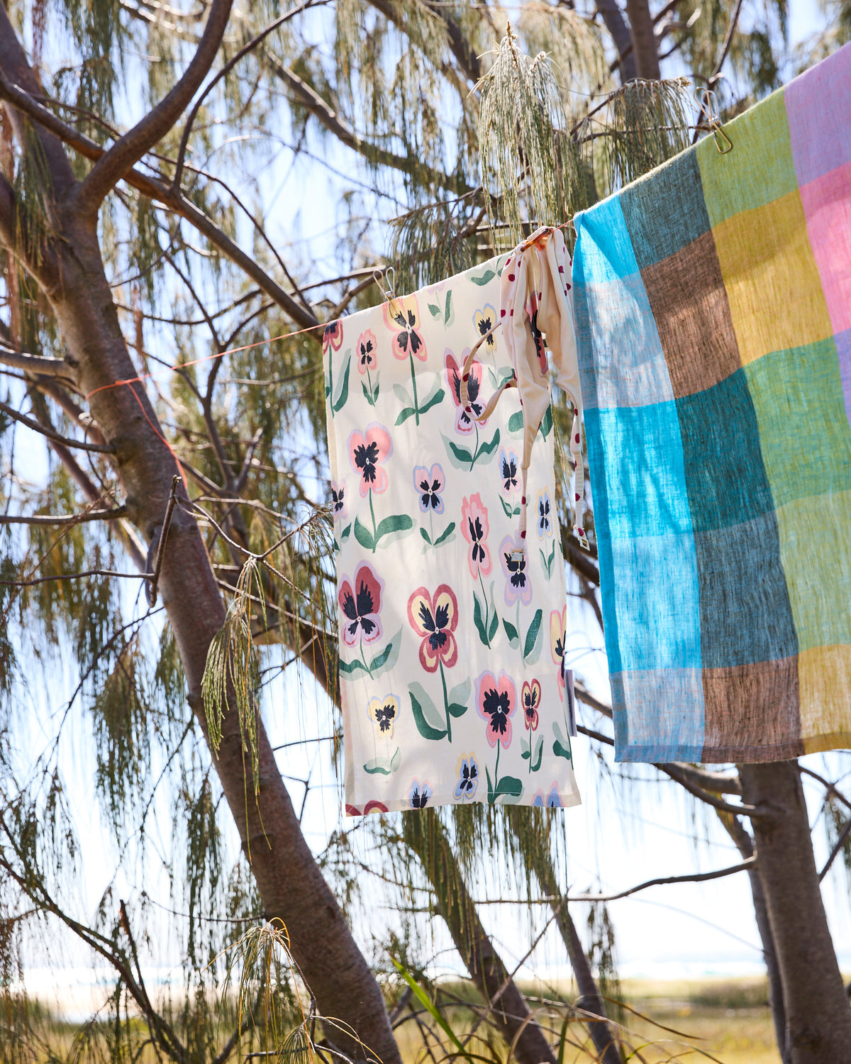 Pretty Pansy Tea Towel
