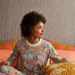 Little Bit Ditsy Organic Cotton Long Sleeve Pyjama Top & Slouch Pant Pyjama Set - Kip&Co