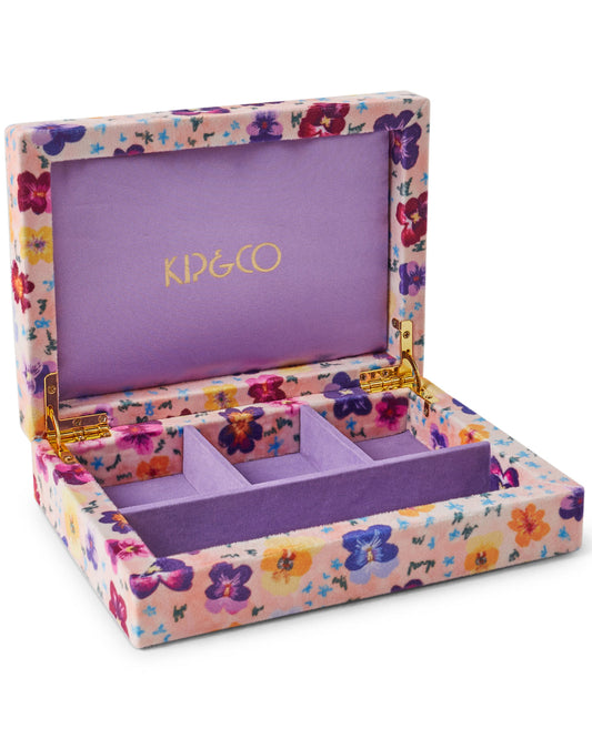 Pansy Small Velvet Jewellery Box - Kip&Co