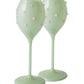 Pistachio Polkadot Champagne Glass 2P SET - Kip&Co