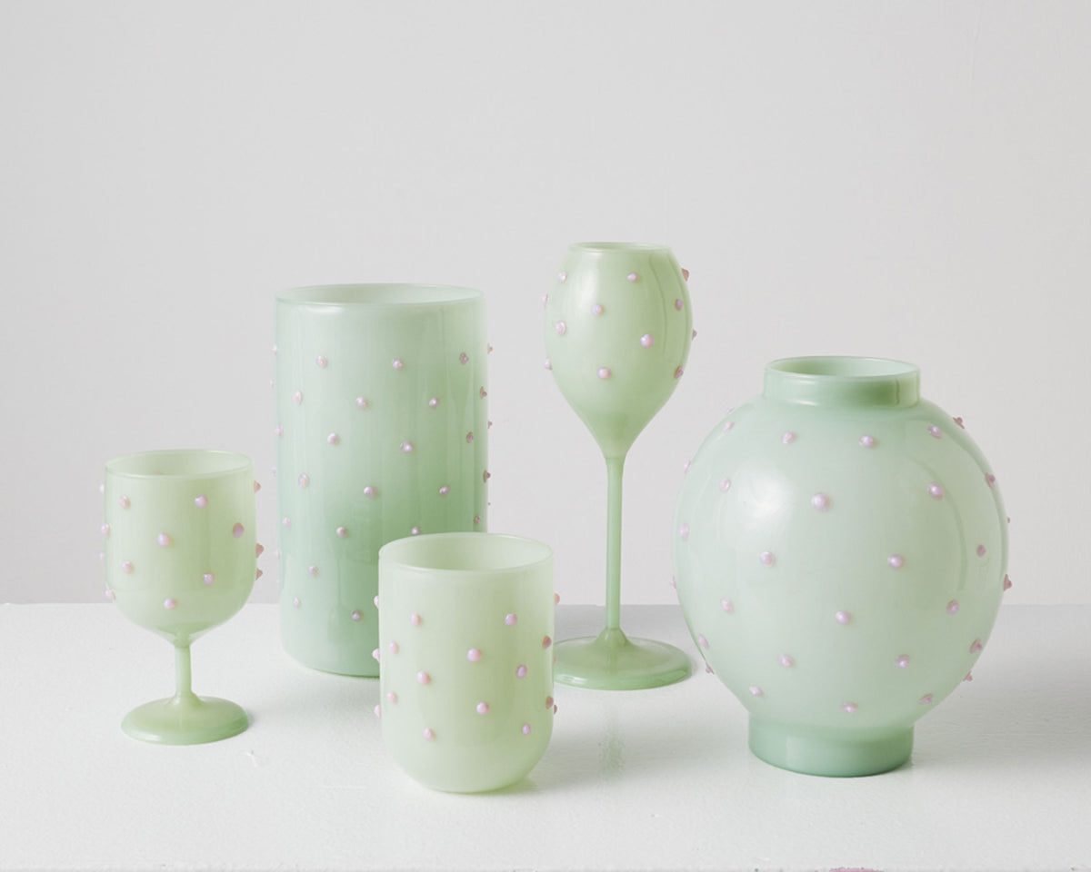 Pistachio Polkadot Vase - Kip&Co