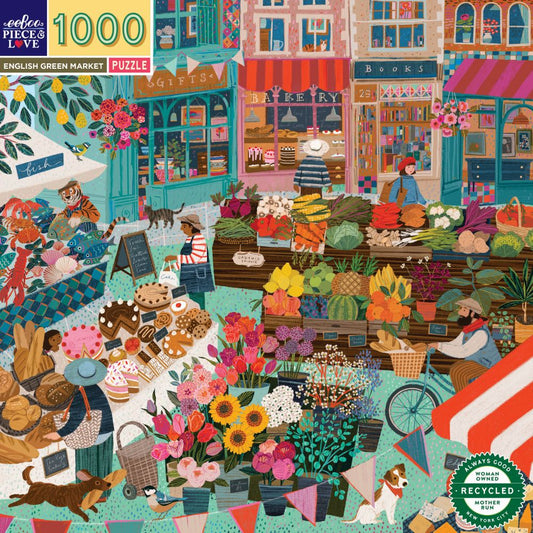 English Green Market 1000p Puzzle - eeboo