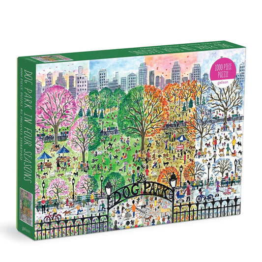 Michael Storrings Dog Park In Four Seasons 1000pc Puzzle