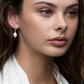Charlie Mini Hoop Pearl Earring