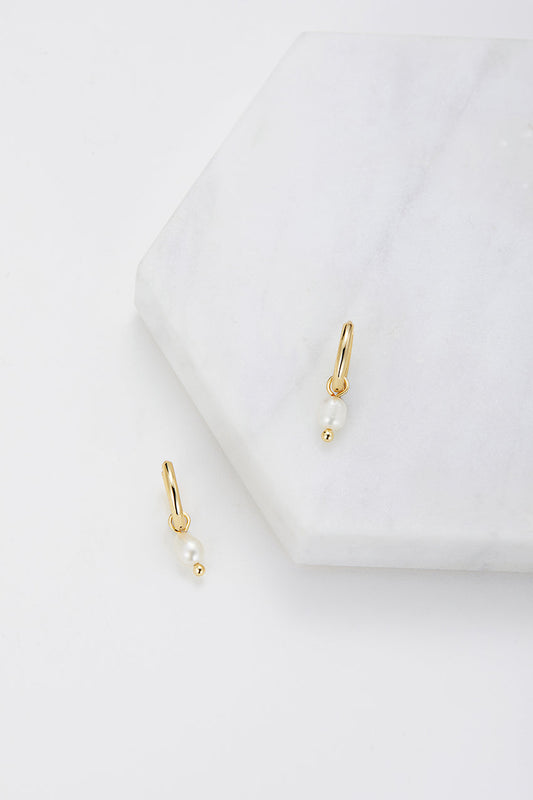 Heidi Hoop Pearl Earring