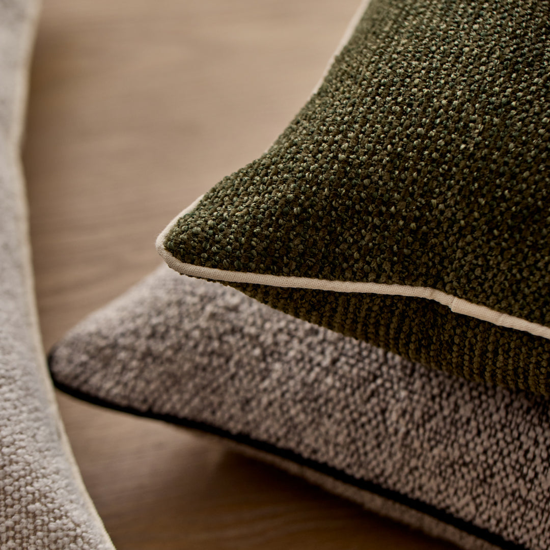 Casey Dark Green Textured Cushion