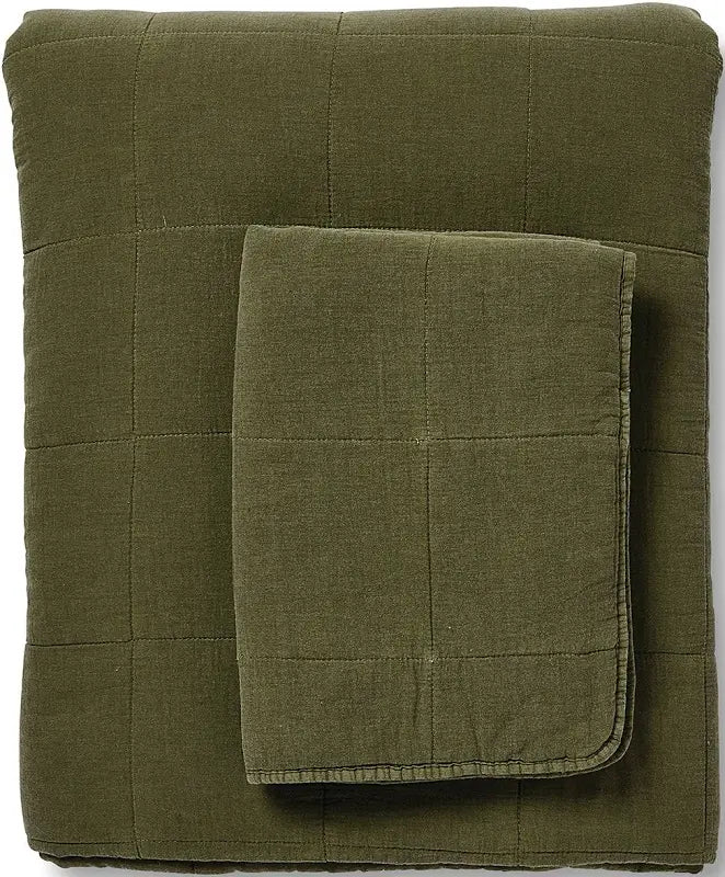 Bailey Olive Stonewash Coverlet Set