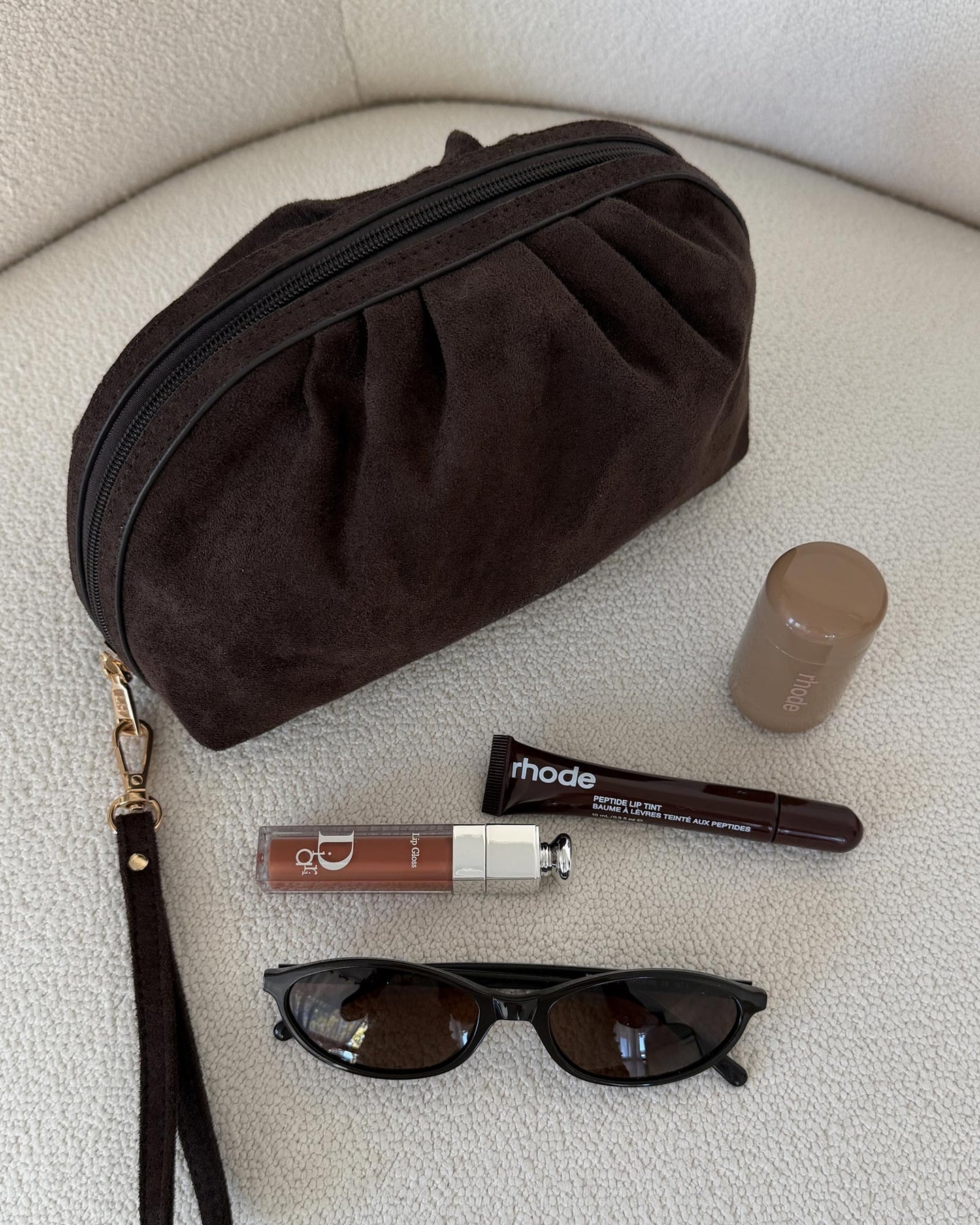 Sarski Suedette Makeup Bag