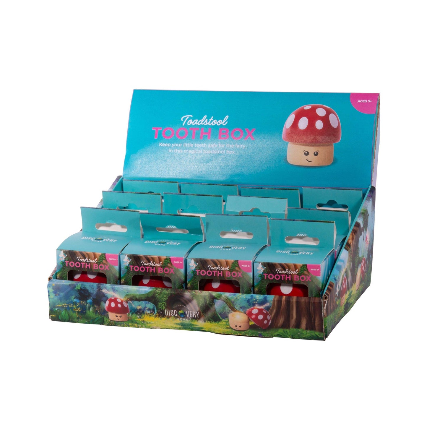 Wooden Tooth Fairy Box - Toadstool