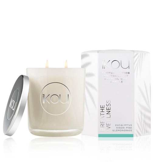 Breathe Wellness Eco Luxury Candle Large - IKOU