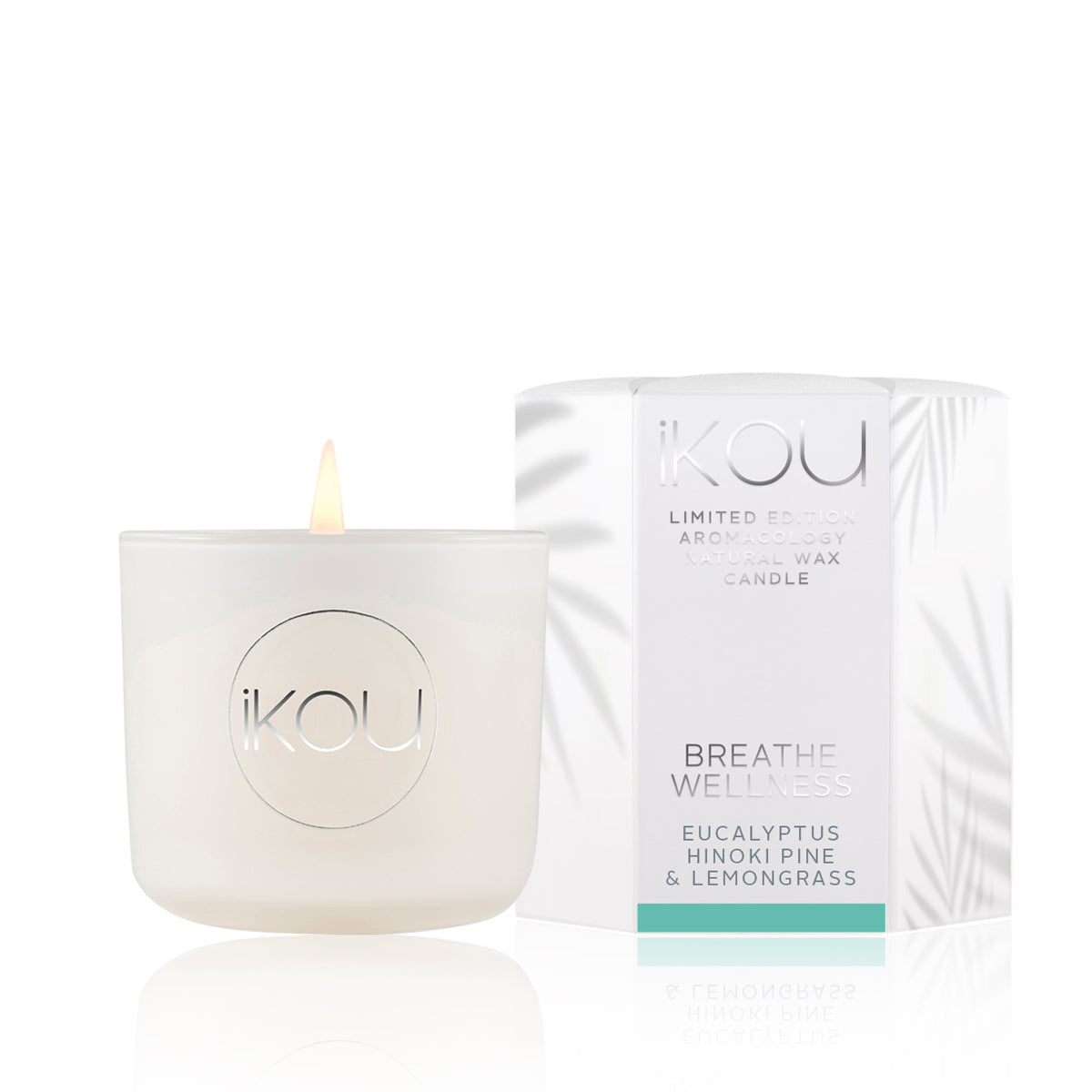 Breathe Wellness Eco Luxury Glass Candle Small - IKOU