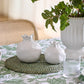 Pomegranate White Bud Vase
