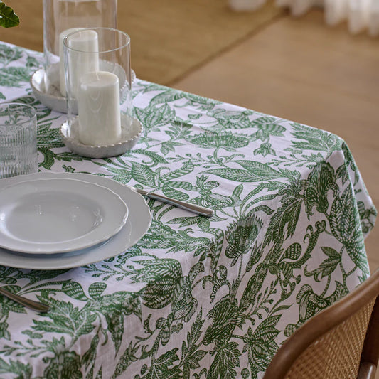 Samara Green Tablecloth
