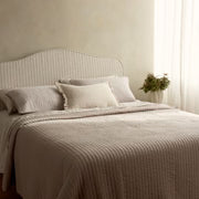 Sinclair Coffee Stripe Quilted Coverlet