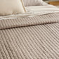 Sinclair Coffee Stripe Quilted Coverlet