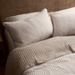 Sinclair Coffee Stripe Quilted Pillow Case Set 2