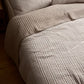 Sinclair Coffee Stripe Quilted Pillow Case Set 2