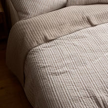 Sinclair Coffee Stripe Quilted Pillow Case Set 2