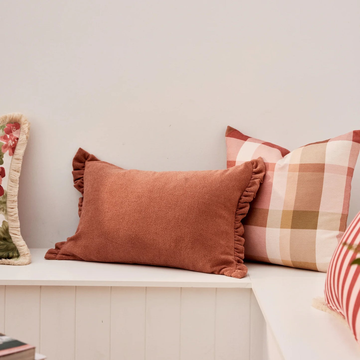 Willa Grapefruit Frill Cushion 40x60cm