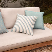 Asher Ocean Blue Reversible Outdoor Cushion 50cm