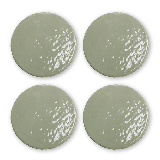 Cleo Sage Speckle Ceramic Coaster Set/4