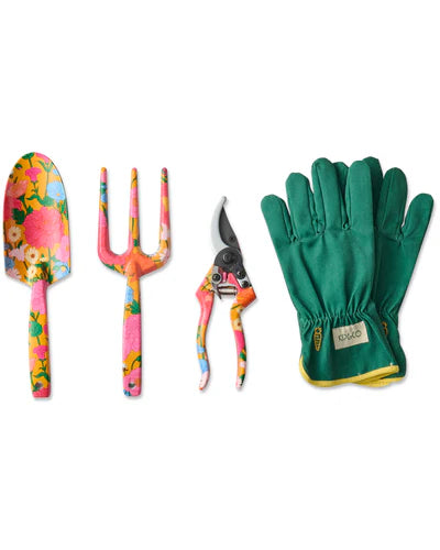Follow The Sun Garden Tools And Glove Set