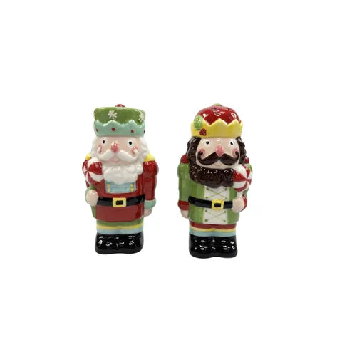 Santa and Nutcracker Salt and Pepper Shakers