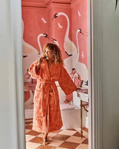 Peach Rock Pool Terry Bath Robe - Kip&Co