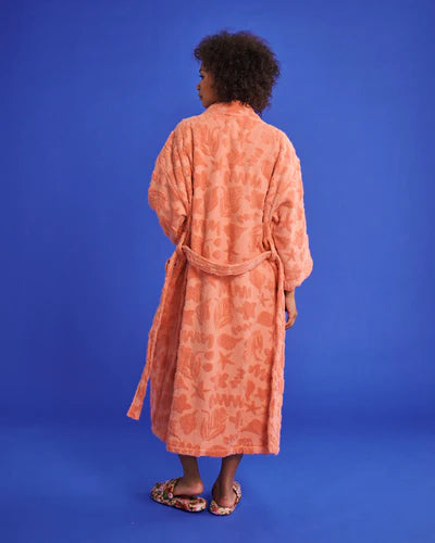 Peach Rock Pool Terry Bath Robe - Kip&Co