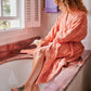 Peach Rock Pool Terry Bath Robe - Kip&Co